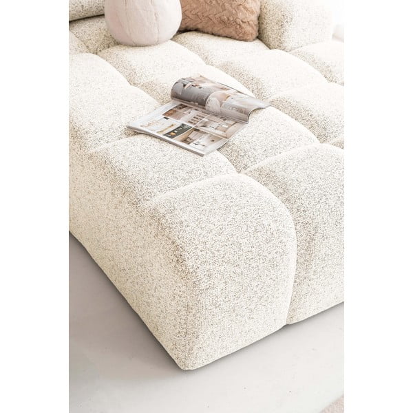 Divano angolare componibile color crema allungabile/con contenitore (con penisola a destra) Lulu – Miuform-image-3