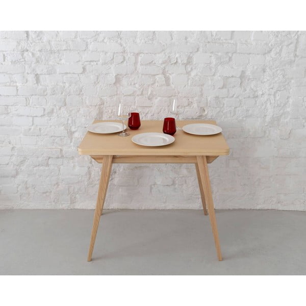 Tavolo da pranzo con piano effetto frassino allungabile 65x90 cm Envelope – Ragaba-image-3