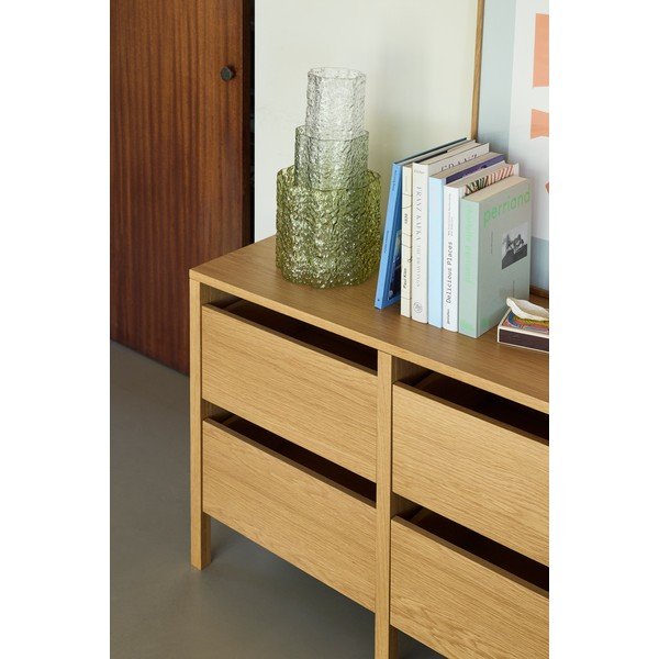 Cassettiera di colore naturale con effetto rovere 150x65x40 cm Forma – Hübsch-image-2
