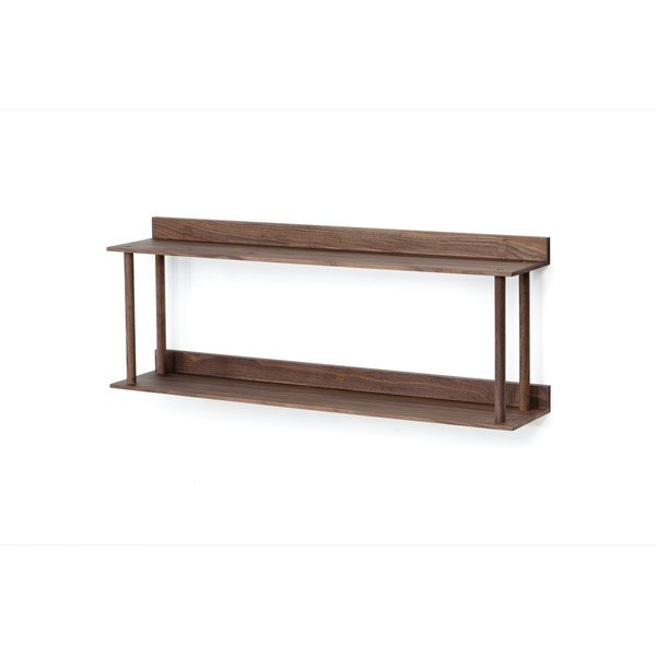 Mensola a muro in legno di noce 2 Platform - Wireworks-image-2