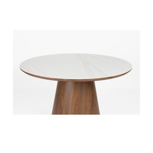 Tavolo da pranzo rotondo con piano in pietra ø 115 cm Almira – White Label-image-2