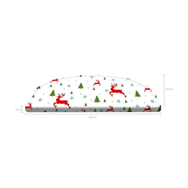 Gradini rossi/bianchi in set da 16 65x20 cm Christmas Deer and Tree - Vitaus-image-4