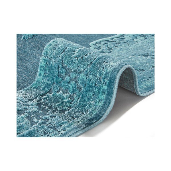 Tappeto in viscosa blu , 120 x 170 cm Willow - Mint Rugs-image-2