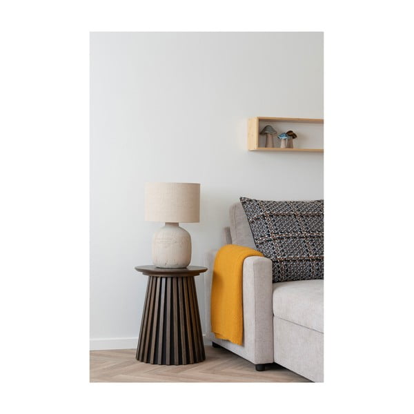 Coperta gialla in cotone riciclato 130x170 cm Santos - House Nordic-image-1