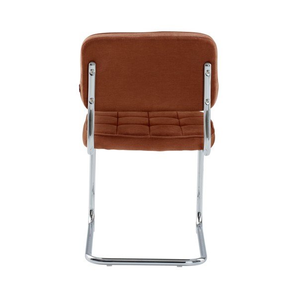 Sedie da pranzo in set color mattone in metallo a dondolo 2 pz Heden – Jotex-image-4