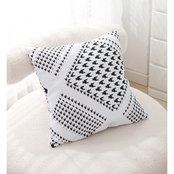 Biancheria da letto singola in microsatinato bianco e nero 3 pezzi 140x200 cm Roberto - My House-image-3