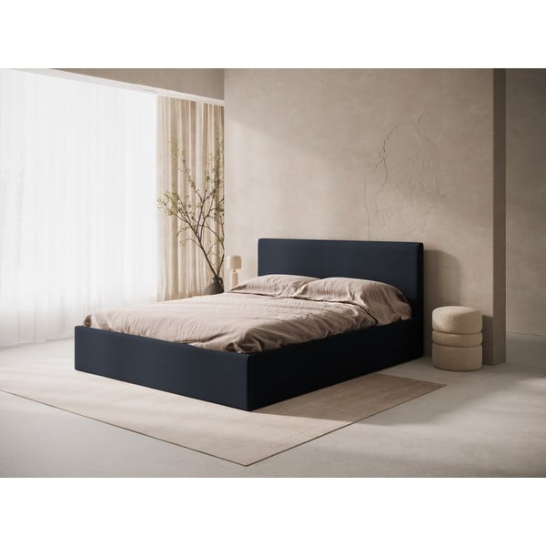 Testiera blu scuro in imbottito 190,5x100 cm Remo – Micadoni -image-1