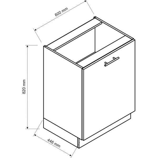 Cucina dritta senza piano di lavoro (senza montaggio) 260 cm Kole - STOLKAR-image-3