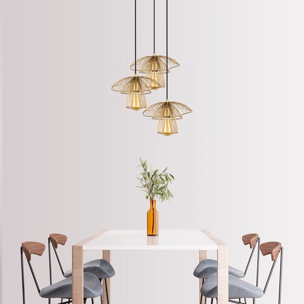 Lampada a sospensione di colore oro , altezza 117 cm Root - Squid Lighting-image-2