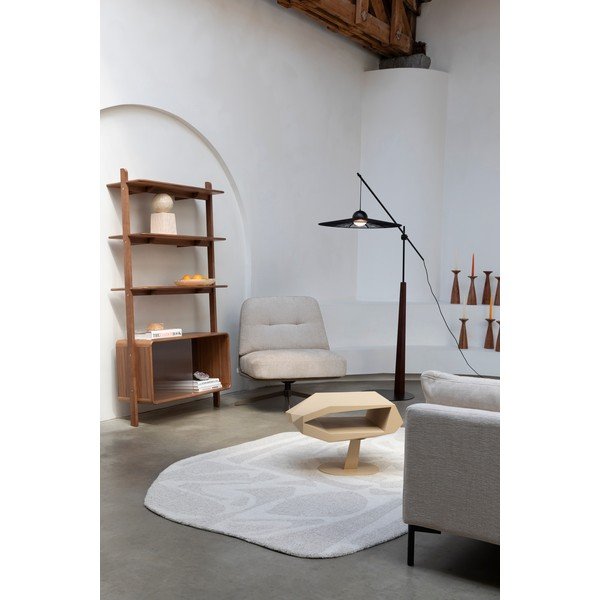 Libreria marrone in frassino massiccio con porte scorrevoli 90x180x35 cm Rise – Zuiver-image-3