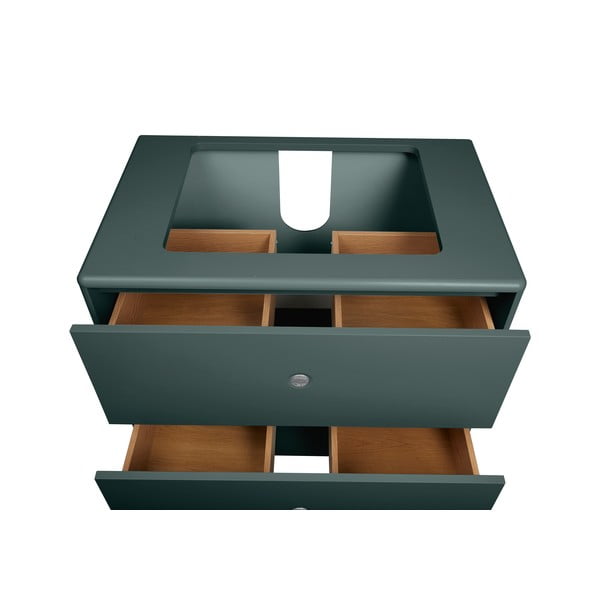 Mobile sospeso verde scuro con lavabo senza miscelatore 80x62 cm Color Bath - Tom Tailor-image-2