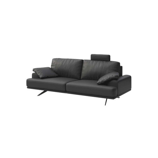 Divano in pelle grigio scuro 220 cm Prado - MESONICA-image-2
