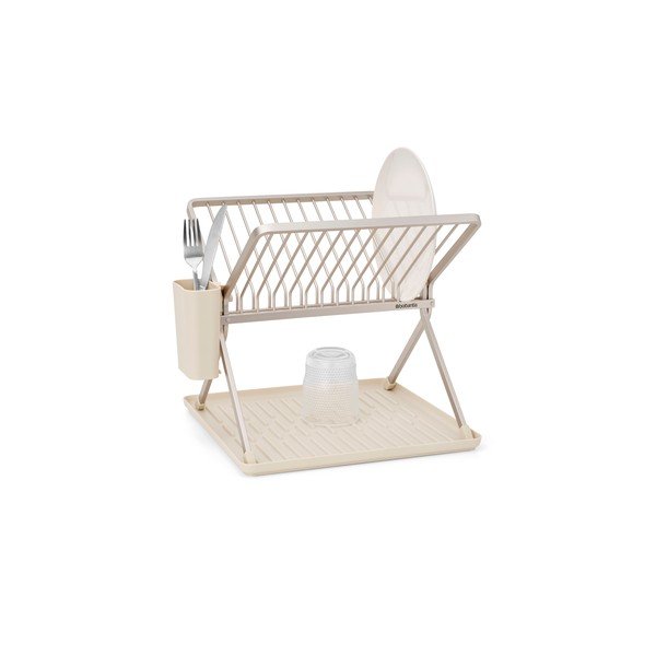 Scolapiatti a due piani beige in metallo 37x33 cm – Brabantia-image-4