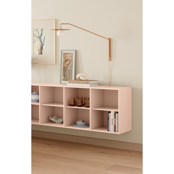 Libreria rosa chiaro da appendere 176x61x42 cm Mistral – Hammel Furniture-image-1