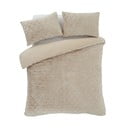 Biancheria da letto matrimoniale in micropile beige 200x200 cm Cosy Diamond - Catherine Lansfield