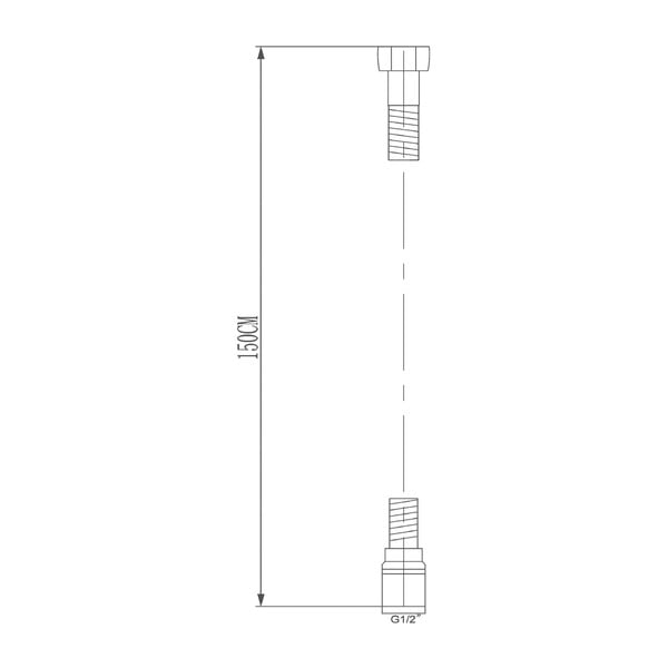 Tubo doccia in plastica color oro ø 1 cm Softflex - Sapho-image-1