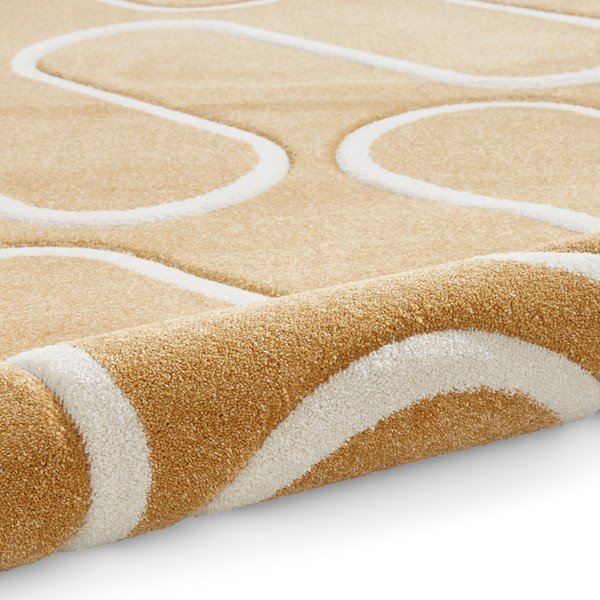 Tappeto in giallo ocra 120x170 cm Linear Curve – Catherine Lansfield-image-3
