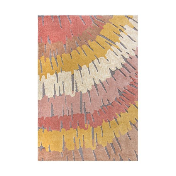 Tappeto giallo/rosa 120x170 cm Woodgrain - Flair Rugs