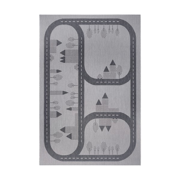 Tappeto grigio per bambini Roads, 120 x 170 cm - Ragami
