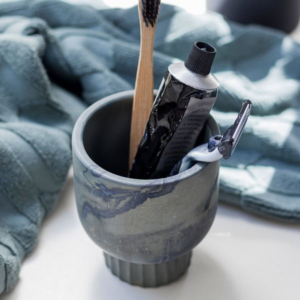 Portaspazzolini verde in pietra Attitude - Mette Ditmer Denmark-image-1