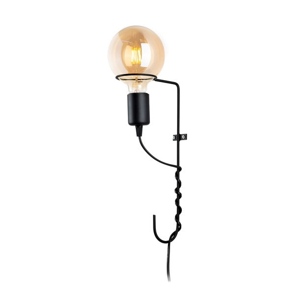 Lampada da parete nera, altezza 30 cm Penta - Squid Lighting