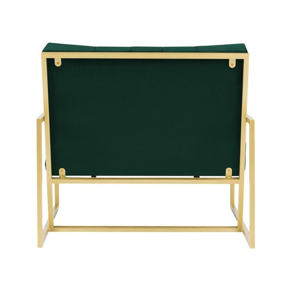 Poltrona verde con design dorato Bono - Mazzini Sofas-image-4