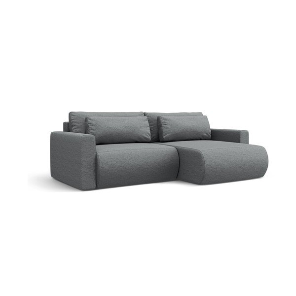 Divano angolare grigio allungabile con contenitore Belfast – Cosmopolitan Design-image-1