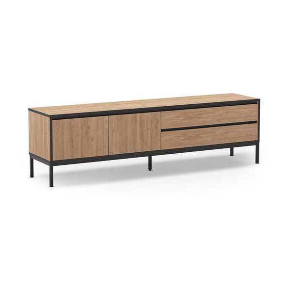 Tavolo TV in rovere di colore naturale 180x55 cm Lorenza - Marckeric-image-2