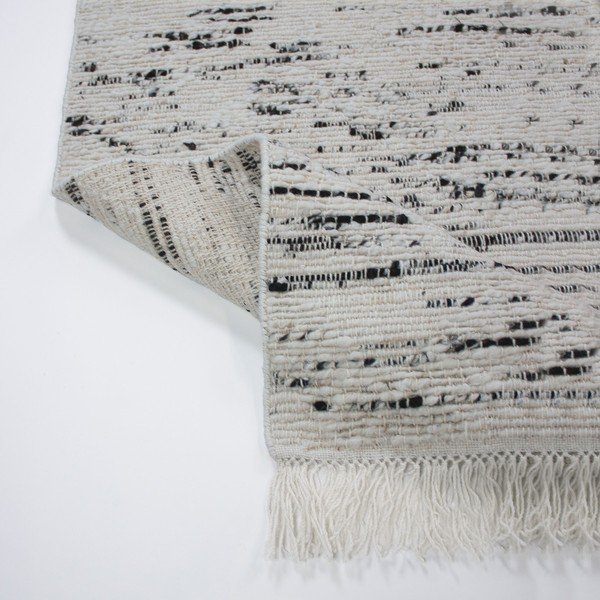 Tappeto grigio/avorio in lana tessuto a mano 140x200 cm Ellsa  – Flair Rugs-image-2