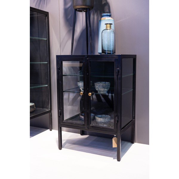 Cassettiera nera Nino, altezza 86 cm - Canett-image-1