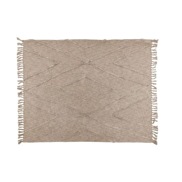 Copriletto in cotone marrone chiaro per letto matrimoniale 250x260 cm Sahara - Tiseco Home Studio-image-2