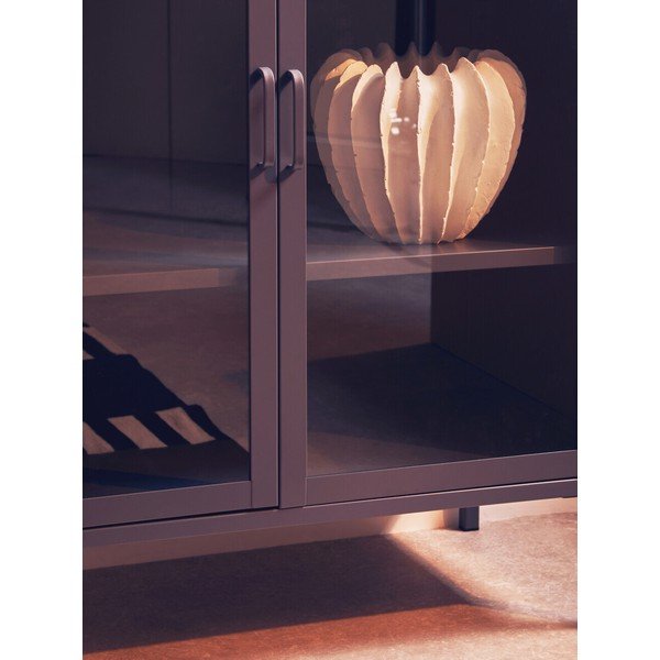 Vetrina grigia in acciaio 80x102x40 cm Acier – Premier Housewares-image-2