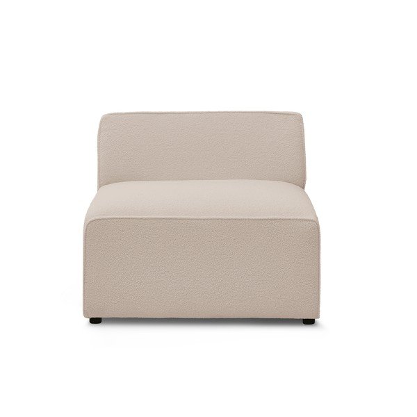 Parte divano componibile beige (solo parte centrale) con rivestimento in bouclé Megeve – Bobochic Paris