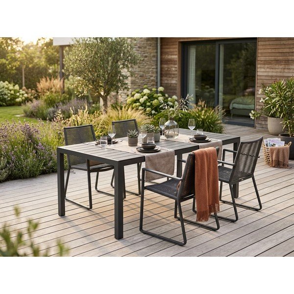 Tavolo da giardino con piano in legno d'arte , 205 x 90 cm Viking - Bonami Selection-image-1