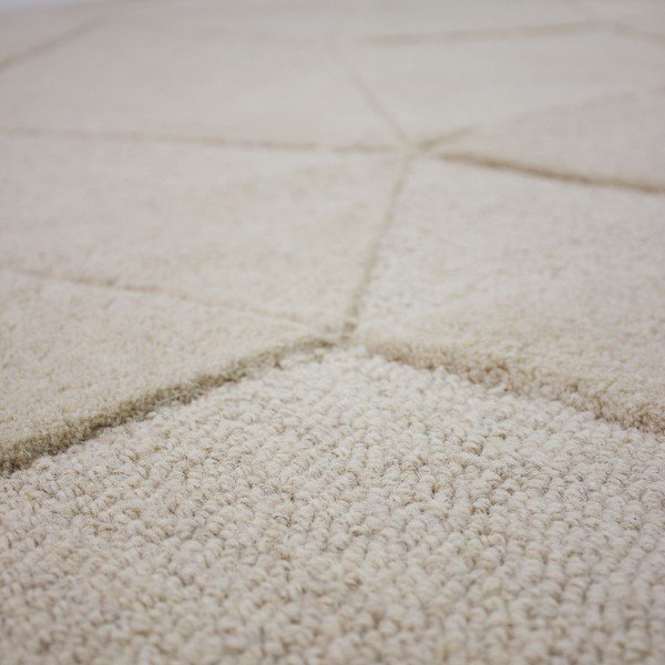 Tappeto beige in lana tessuto a mano 120x170 cm Shard – Flair Rugs-image-3
