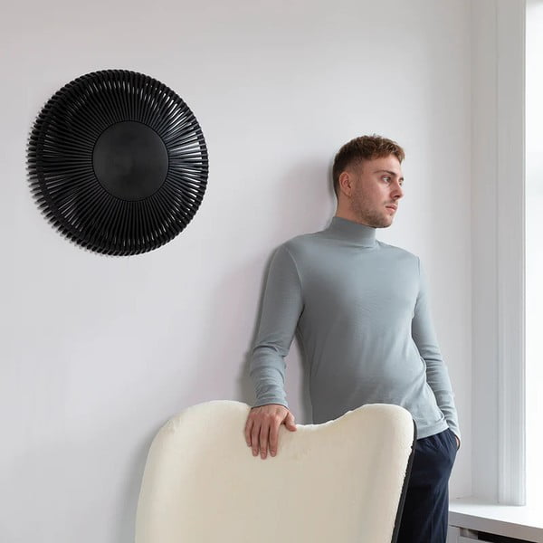 Lampada da soffitto in rovere nero con paralume in legno ø 35 cm Clava Up - UMAGE-image-1