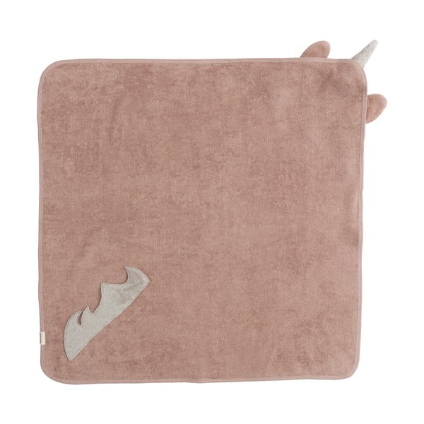 Asciugamano per neonati in cotone rosa con cappuccio 75x75 cm Unicorn - Kindsgut-image-2