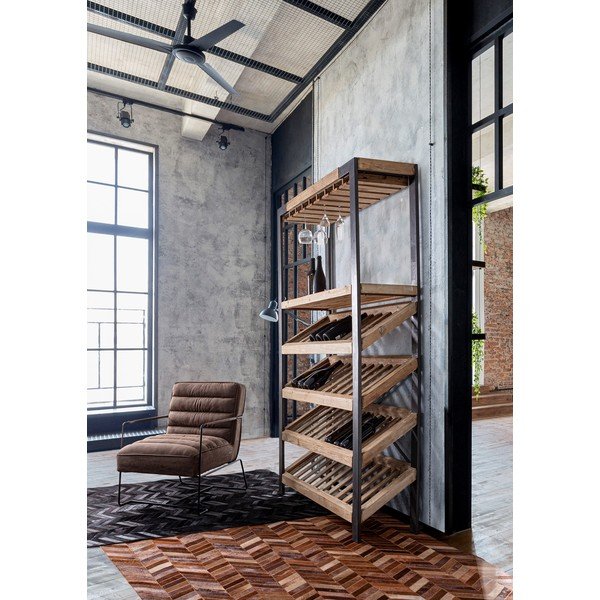 Poltrona marrone con rivestimento in finta pelle Brianna – Bizzotto-image-4