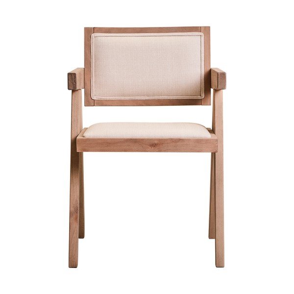 Sedia da pranzo di colore naturale imbottito Cebu – Premier Housewares-image-2