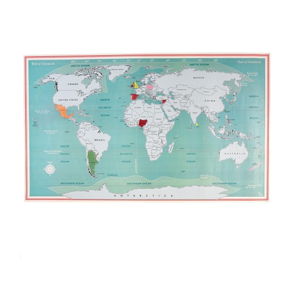 Mappa da grattare 87x52 cm World Map – Rex London