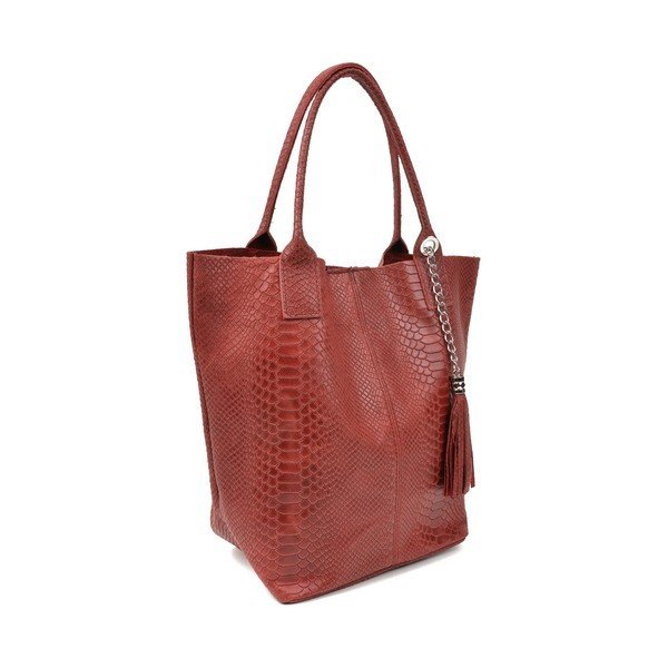 Borsa shopper in pelle rossa Lola - Renata Corsi-image-2