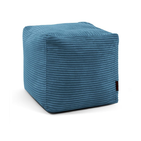 Puof a sacco blu con rivestimento in velluto a coste Up! MooG – SLOWDOWN