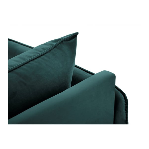 Poltrona lounge in velluto verde petrolio, angolo destro Vienna - Cosmopolitan Design-image-4