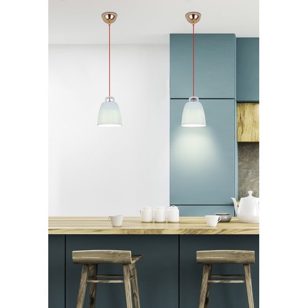 Lampadario per bambini blu con paralume in ceramica Sewilla – Candellux Lighting-image-3