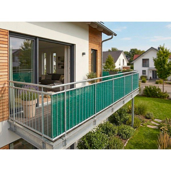 Schermo protettivo per balcone in plastica verde 500x90 cm - Garden Pleasure