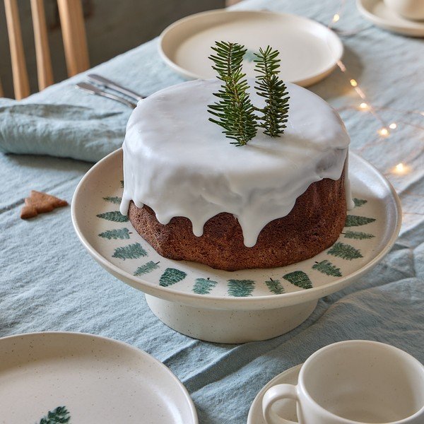 Vassoio per torte in gres a tema natalizio Pacifica Christmas Tree – Casafina-image-1