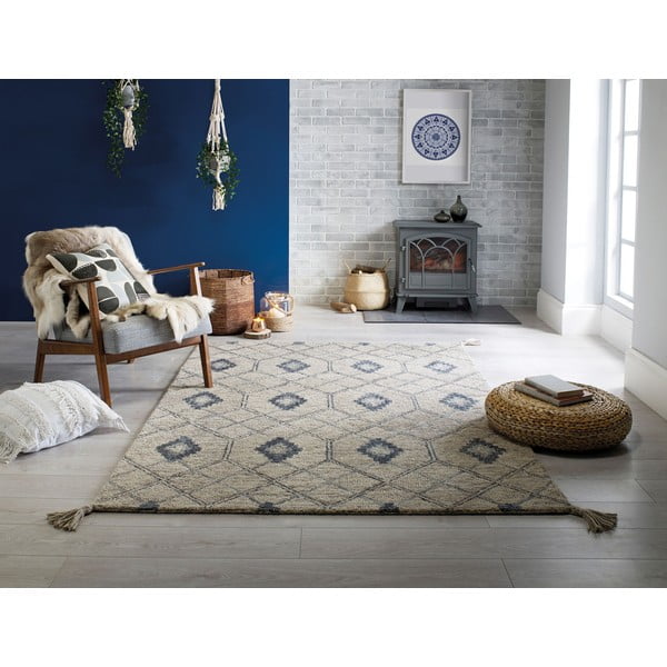 Tappeto in lana grigio 160x230 cm Diego - Flair Rugs-image-4