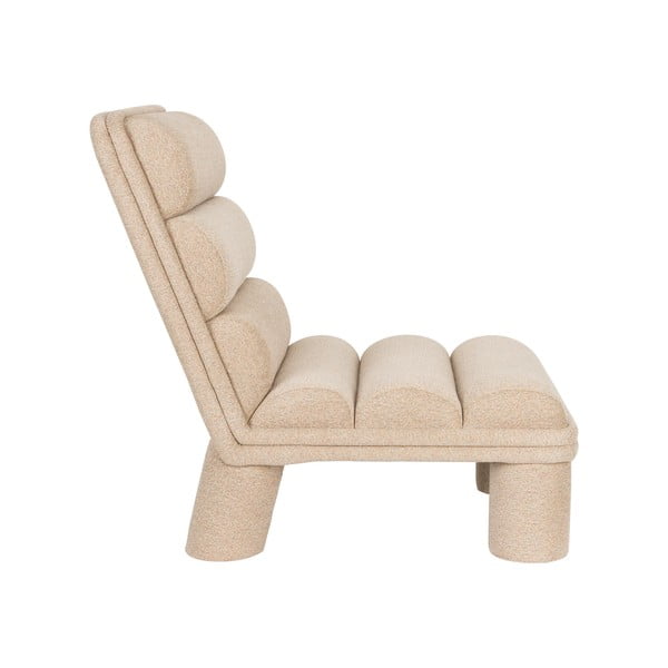 Poltrona beige con rivestimento in bouclé Fern – Dutchbone-image-3