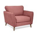 Poltrona in velluto a coste rosa Paris - Scandic
