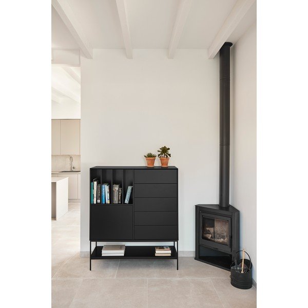 Armadietto nero 120x140x45 cm Platt – Teulat-image-1